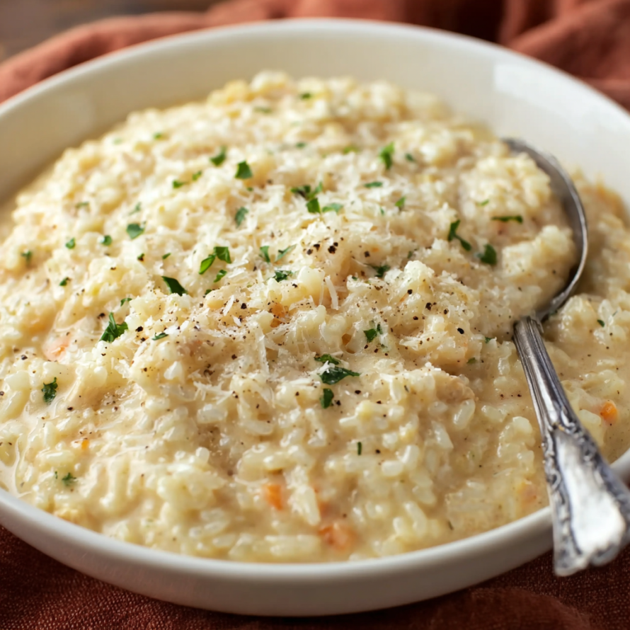 A bowl of rice with cheese and carrots, ready to be eaten.