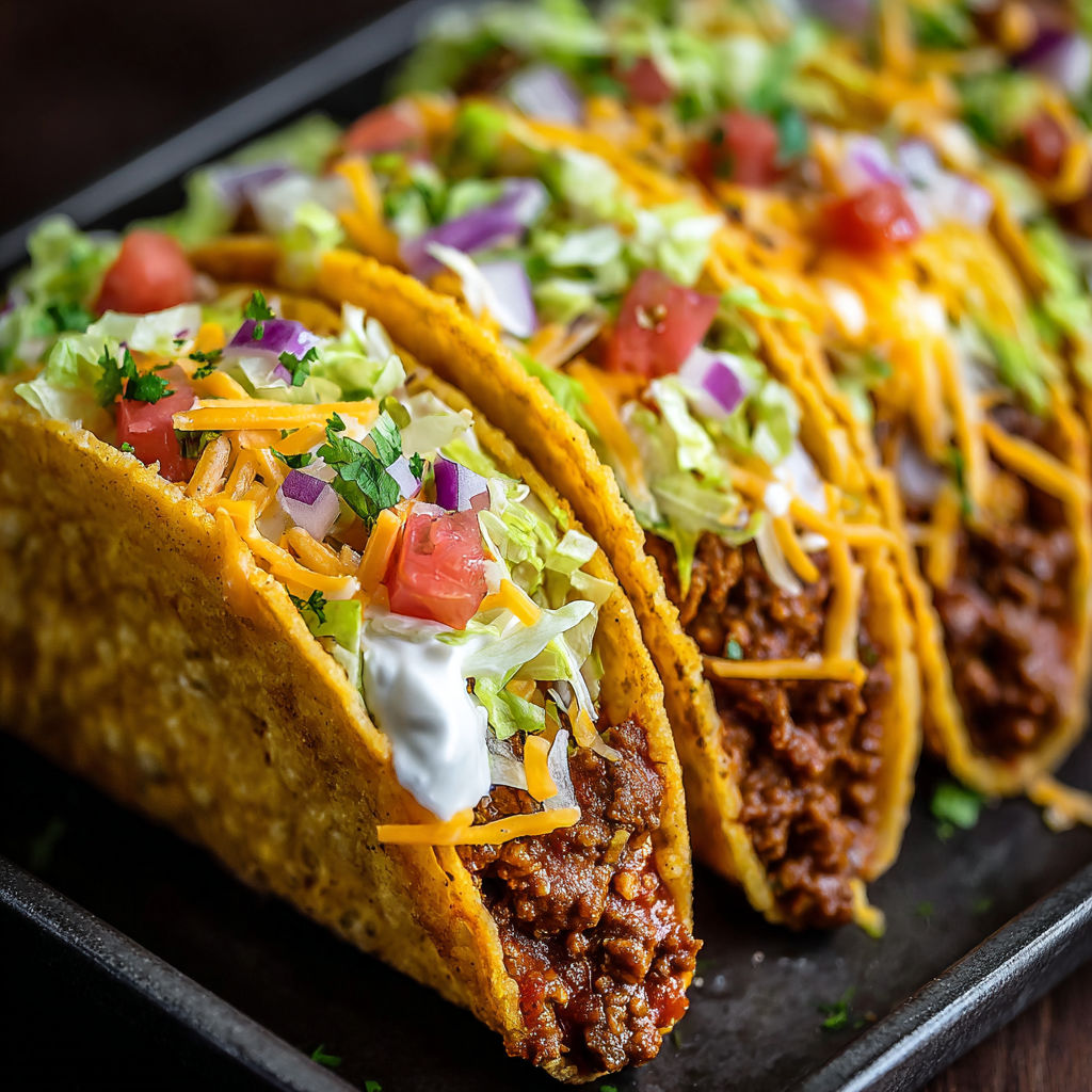 A delicious meal of Oven-Baked Cheesy Tacos.