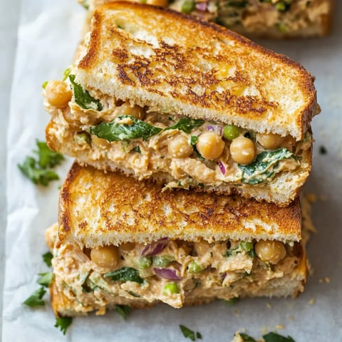 A sandwich with chickpeas and lettuce.