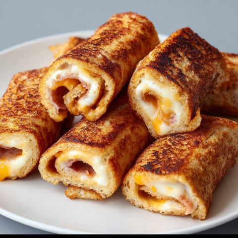 A plate of grilled cheese roll-ups, a delicious and easy-to-make snack.