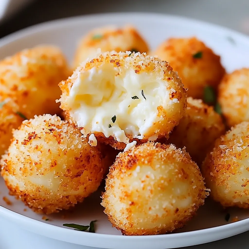 Close-up Cheesy Parmesan Mozzarella Bites Recipe