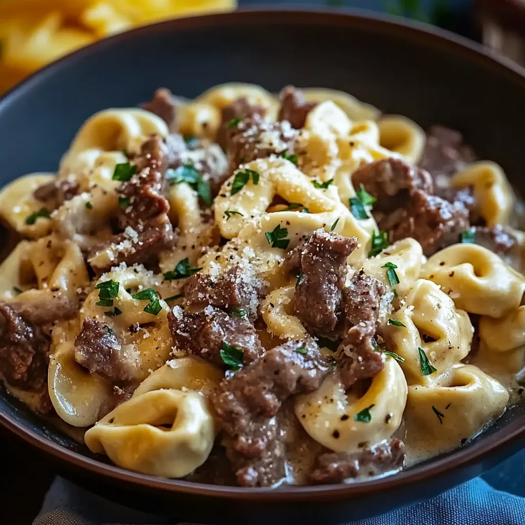 Savory Cheesesteak Tortellini Bliss