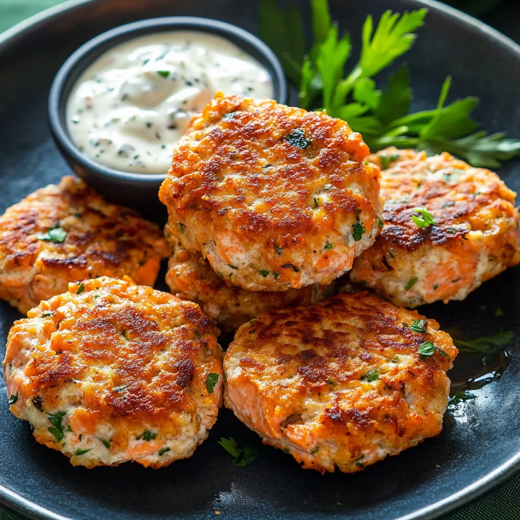 Close-up Salmon Patties Recipe