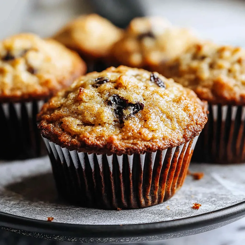 Close-up Banana Muffins Recipe