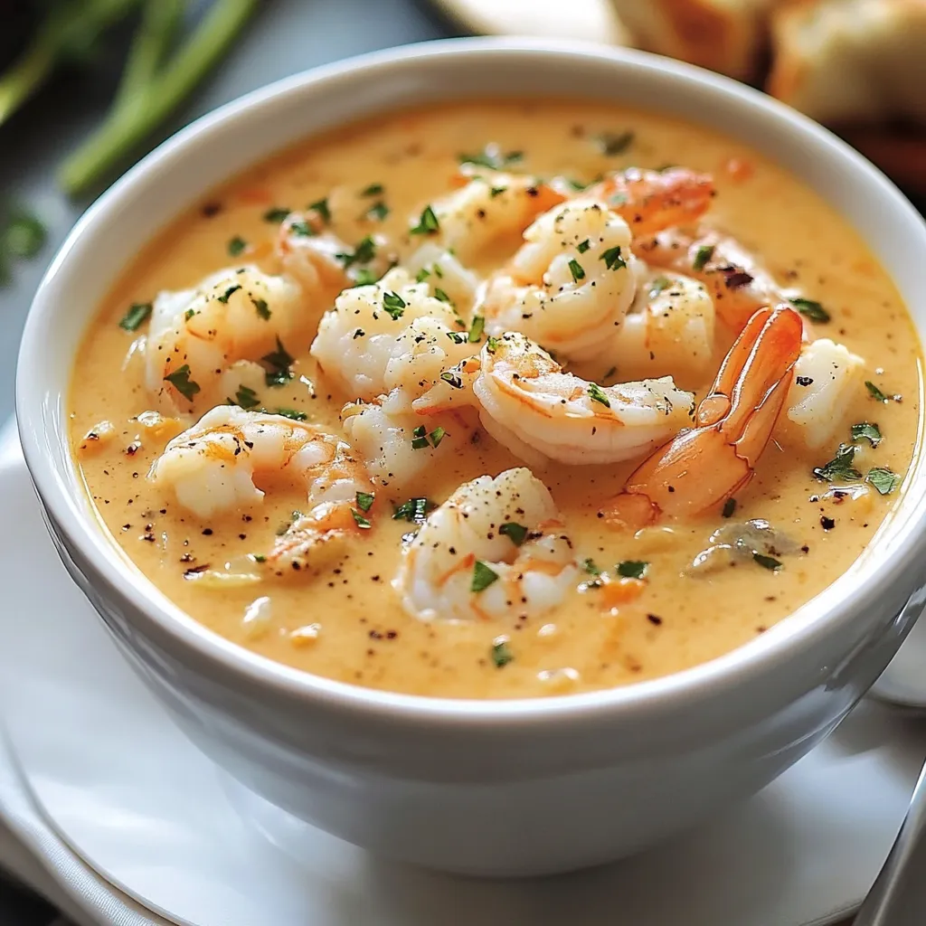 Creamy Seafood Bisque with Crab, Shrimp, and Lobster