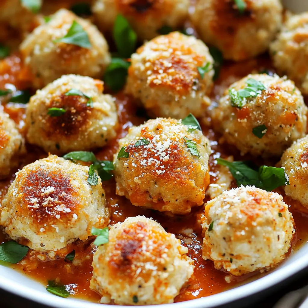 Succulent Chicken Parmesan Meatballs