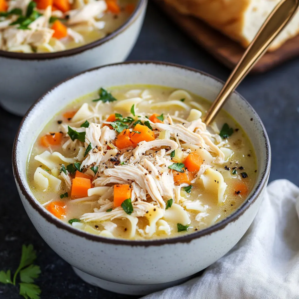 Appetizing Crockpot Chicken Noodle Soup