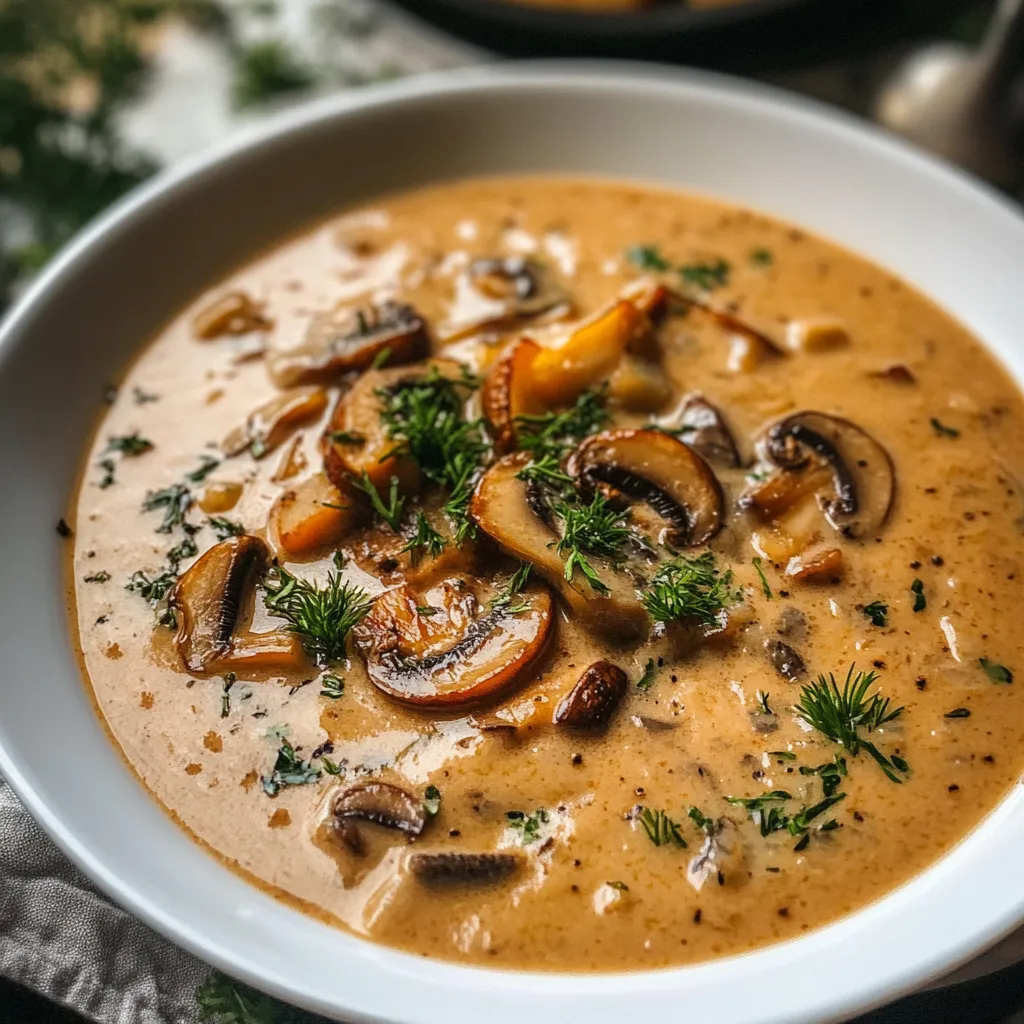 Creamy Hungarian Mushroom Soup