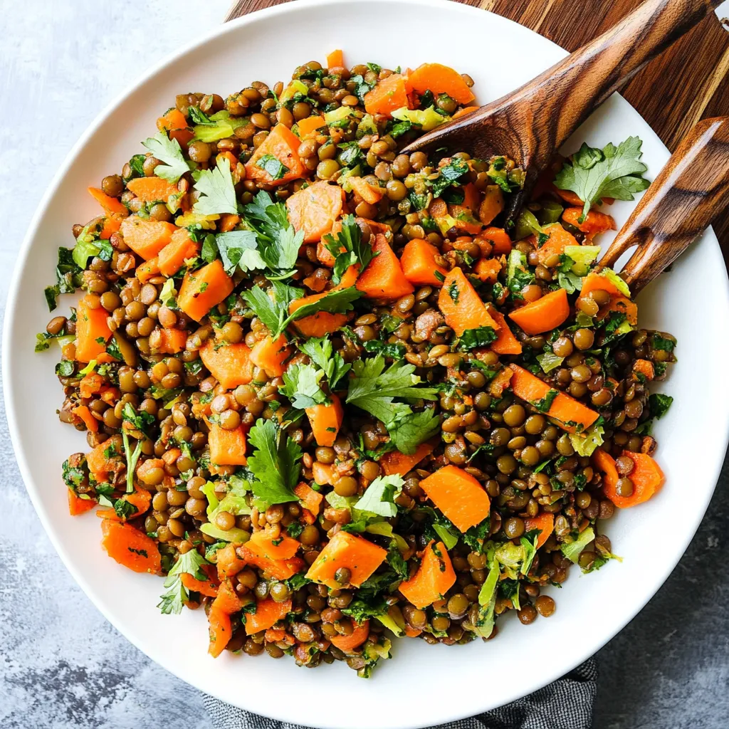 Yummy Moroccan Lentil Carrot Salad