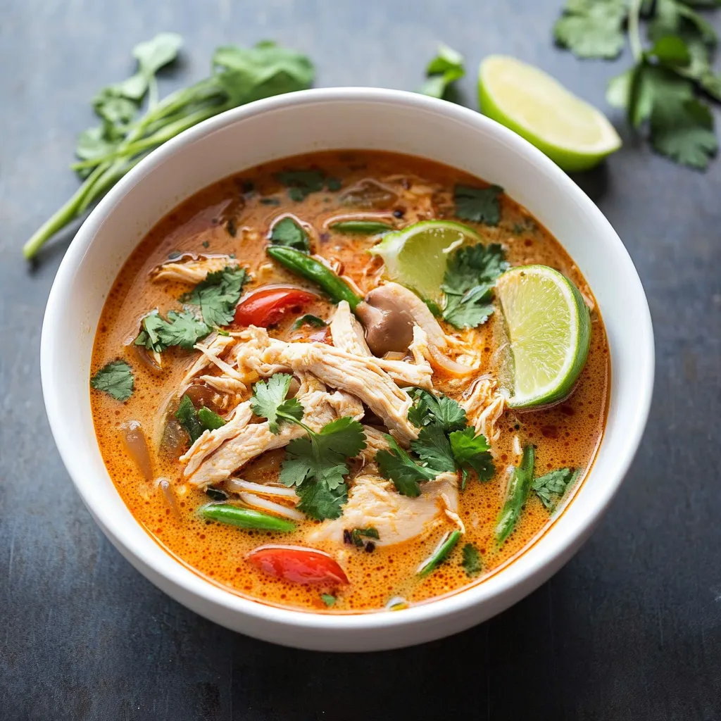 Tasty Slow Cooker Chicken Thai Soup