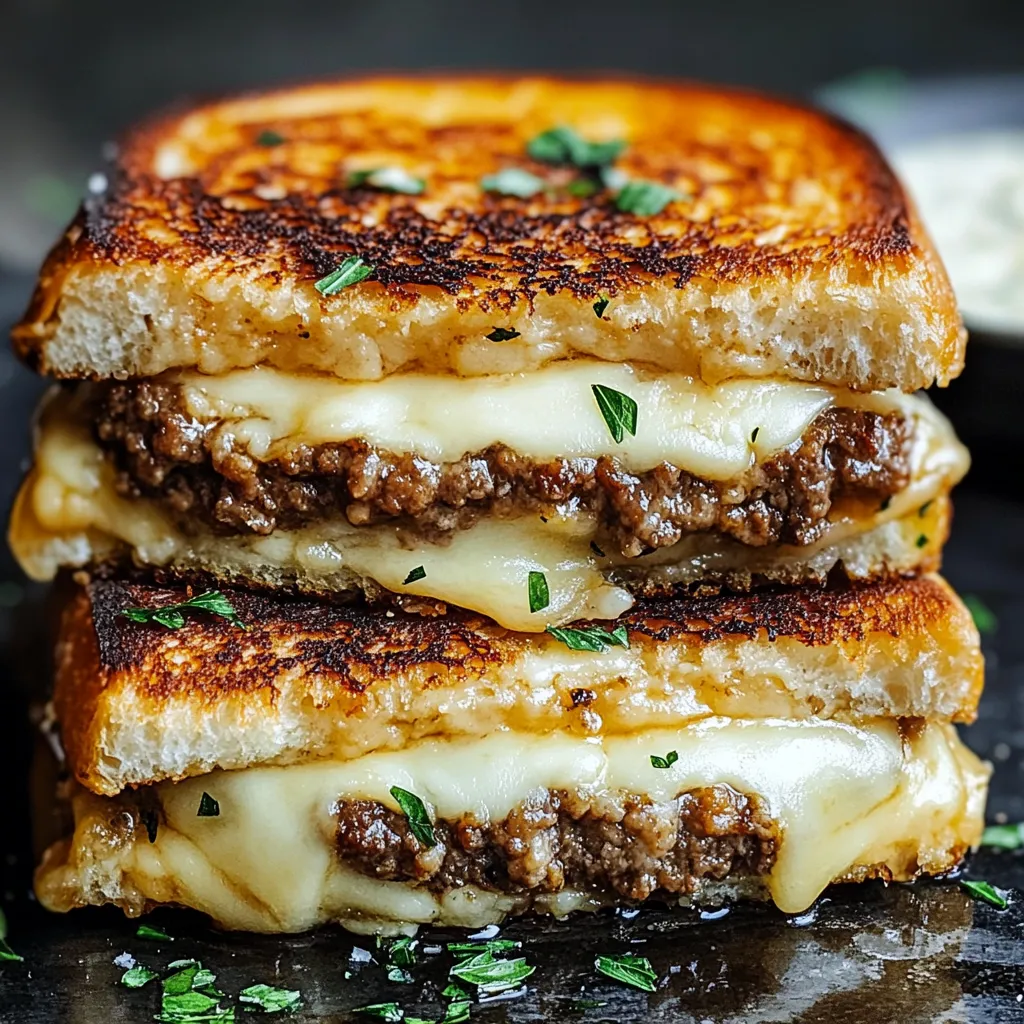 Close-up Patty melts Recipe