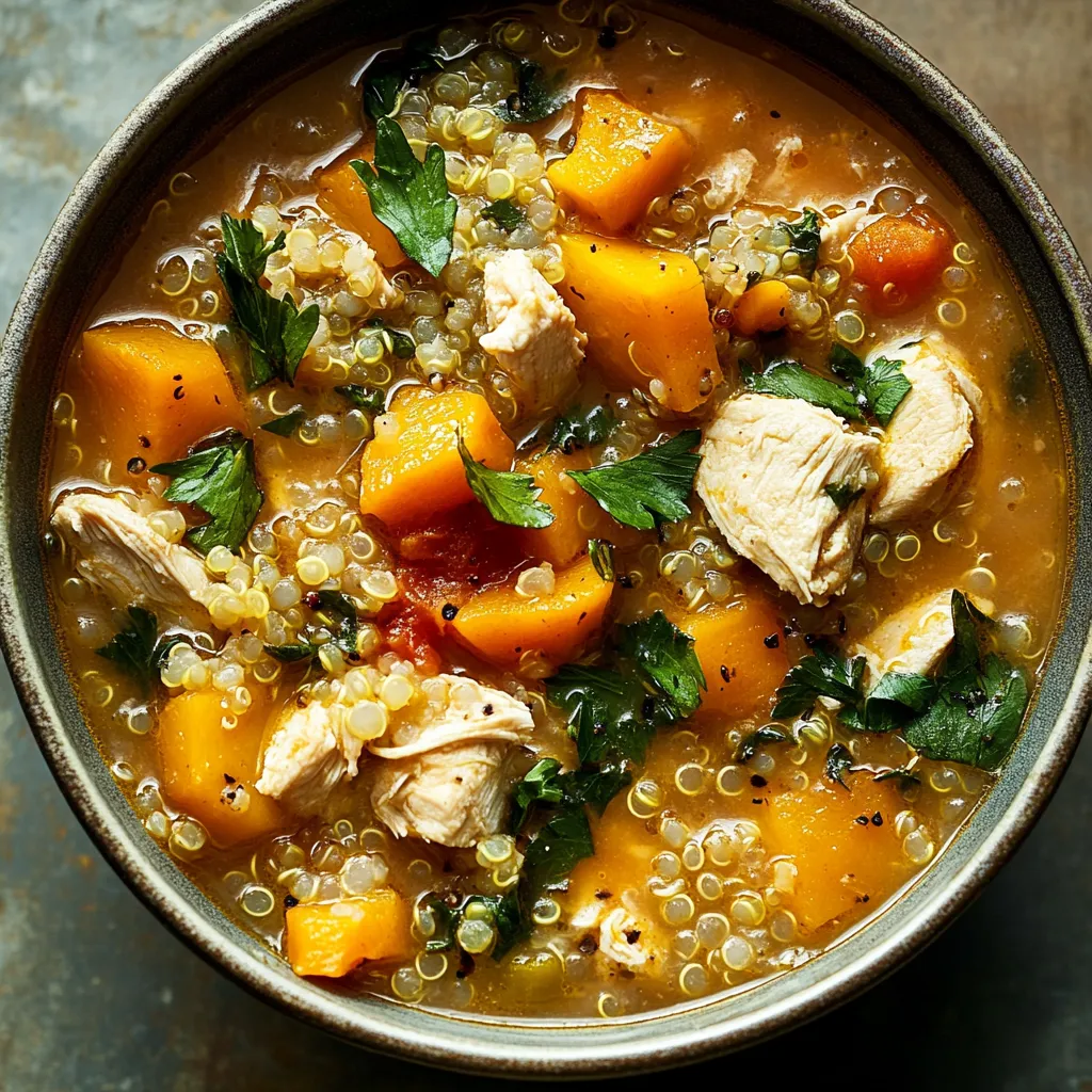 Fall Chicken Stew with Quinoa and Butternut Squash