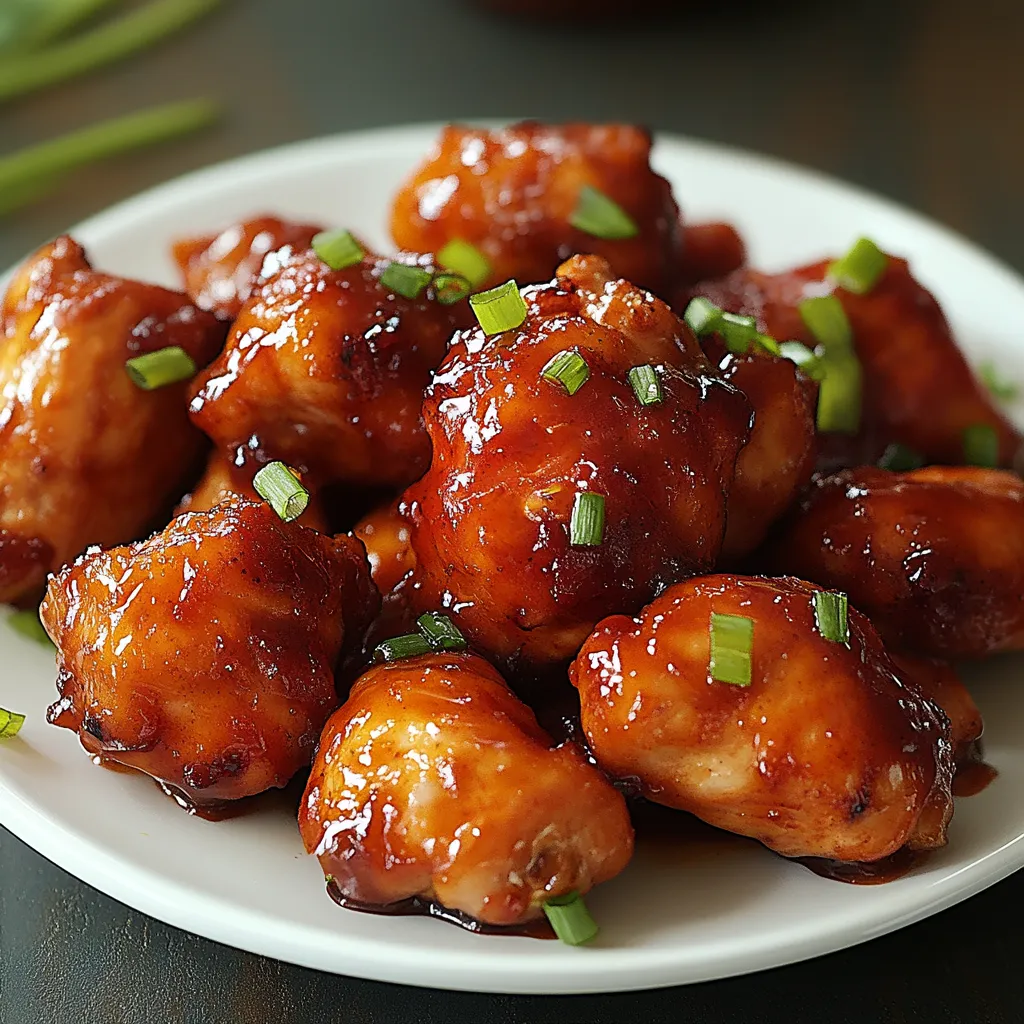 Close-up Oven-Baked Sweet and Sour Chicken Recipe