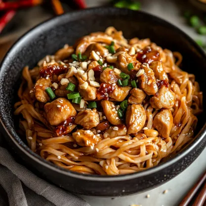 Kung Pao Chicken Noodles