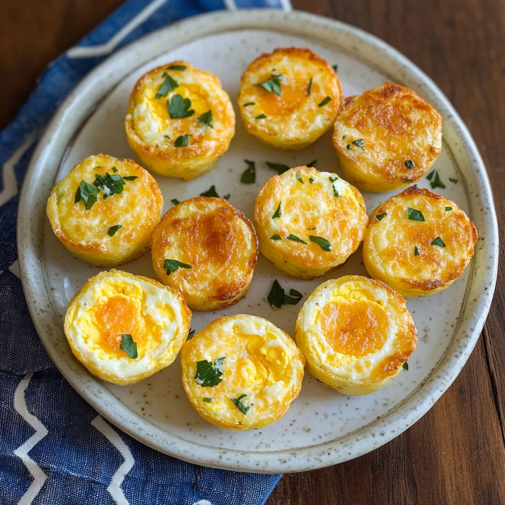 Close-up Cottage Cheese Egg Bites