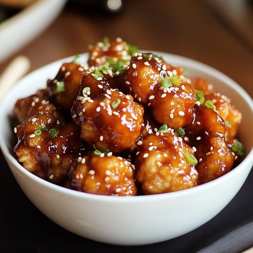 Yummy Sticky Sesame Cauliflower