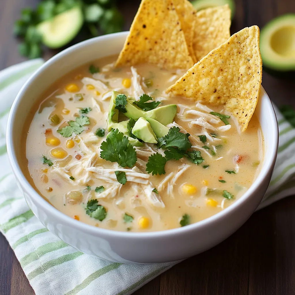 Close-up White Chicken Chili Recipe