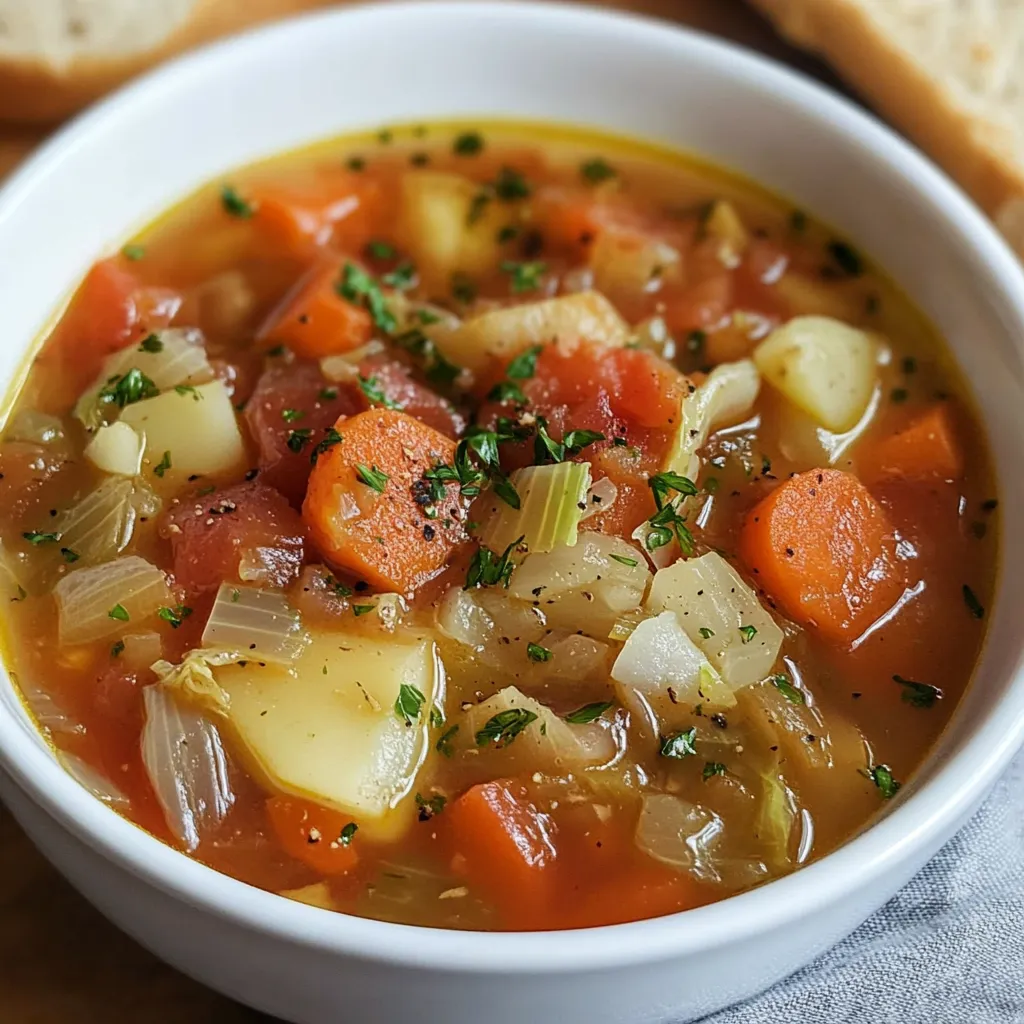 Close-up Cabbage Soup Recipe