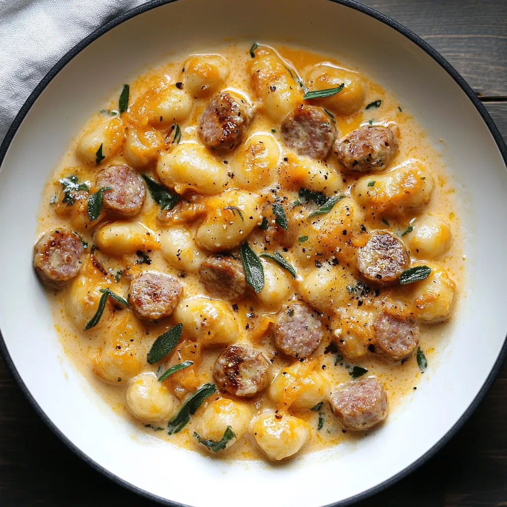 Close-up Butternut Squash Gnocchi Recipe