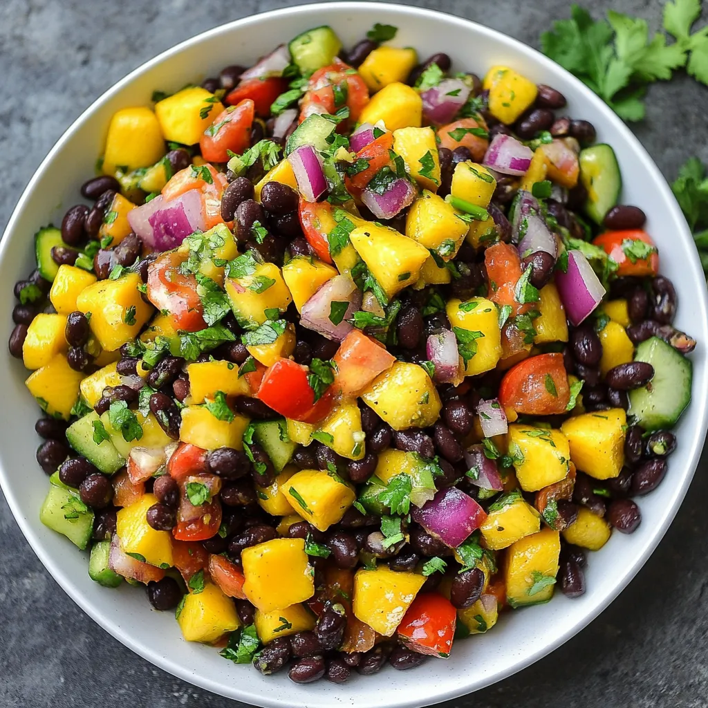 Fresh Black Bean Mango & Avocado Salad