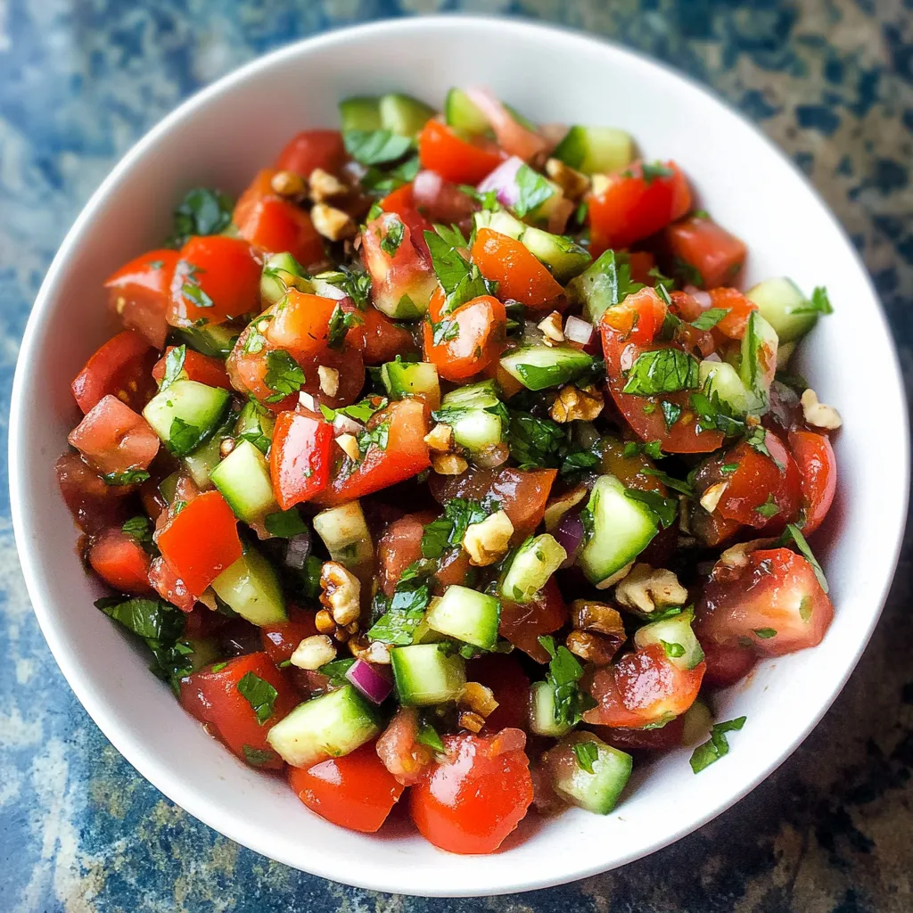 Delicious Turkish Tomato Salad Gavurdagi