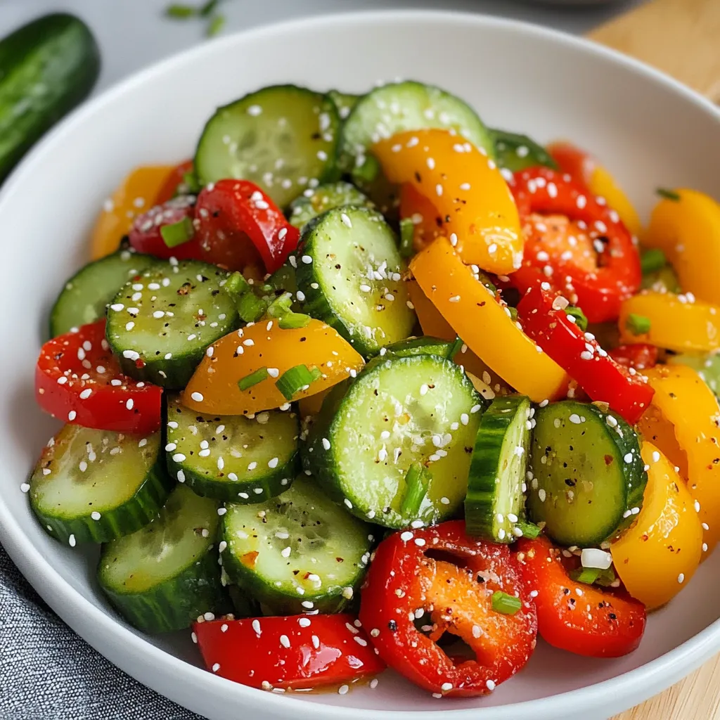 Cucumber and Bell Pepper Salad