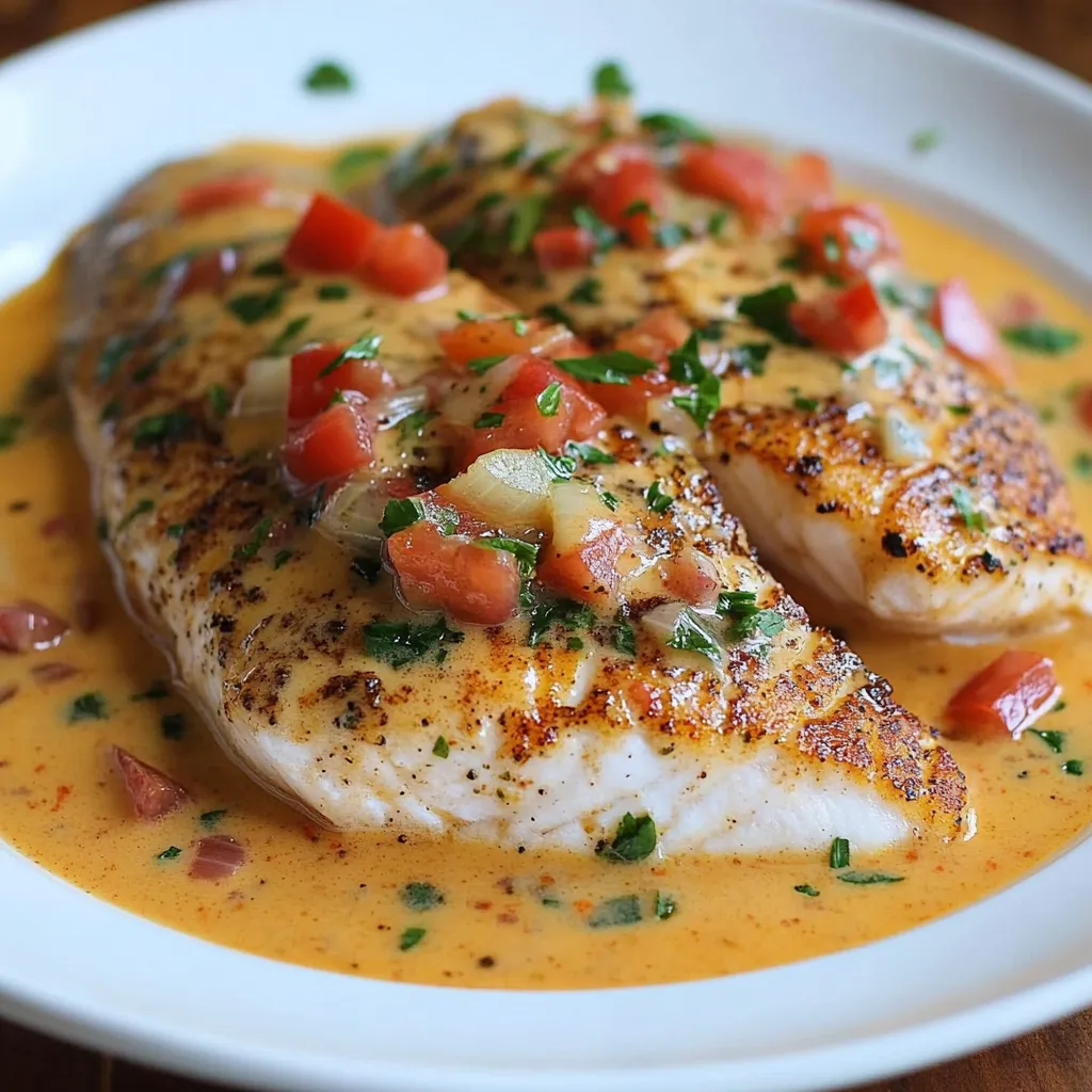 Red Snapper with Creamy Creole Sauce