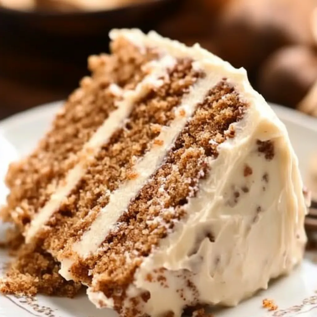 Slice of a Spice Cake with Brown Butter