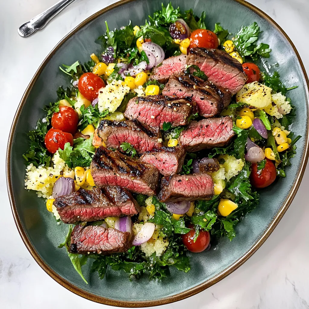 Fresh Grilled Steak Summer Salad