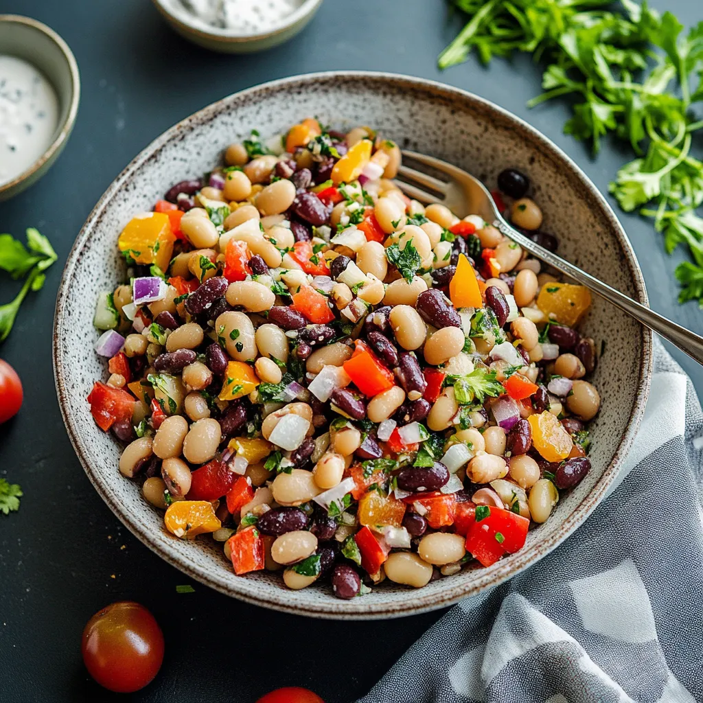 Mediterranean Dense Bean Salad