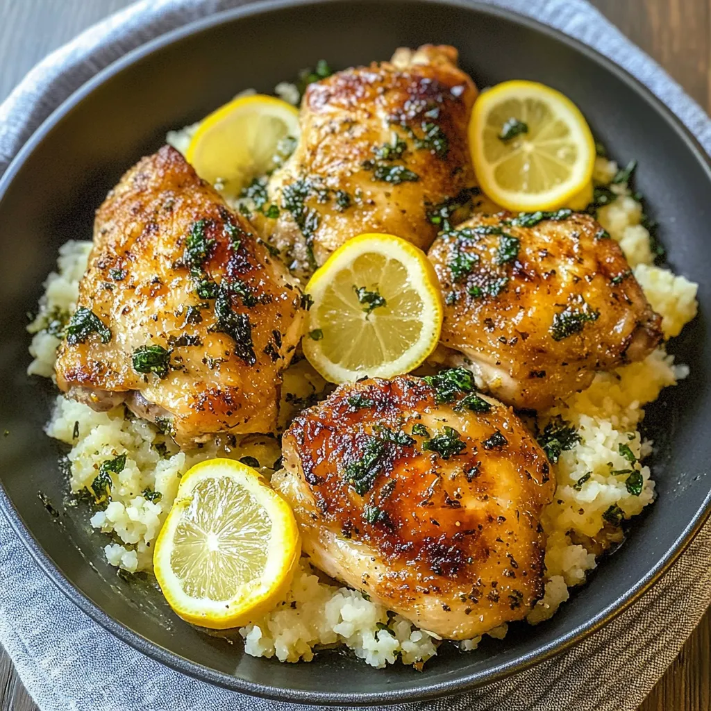 Lemon Garlic Chicken Thighs