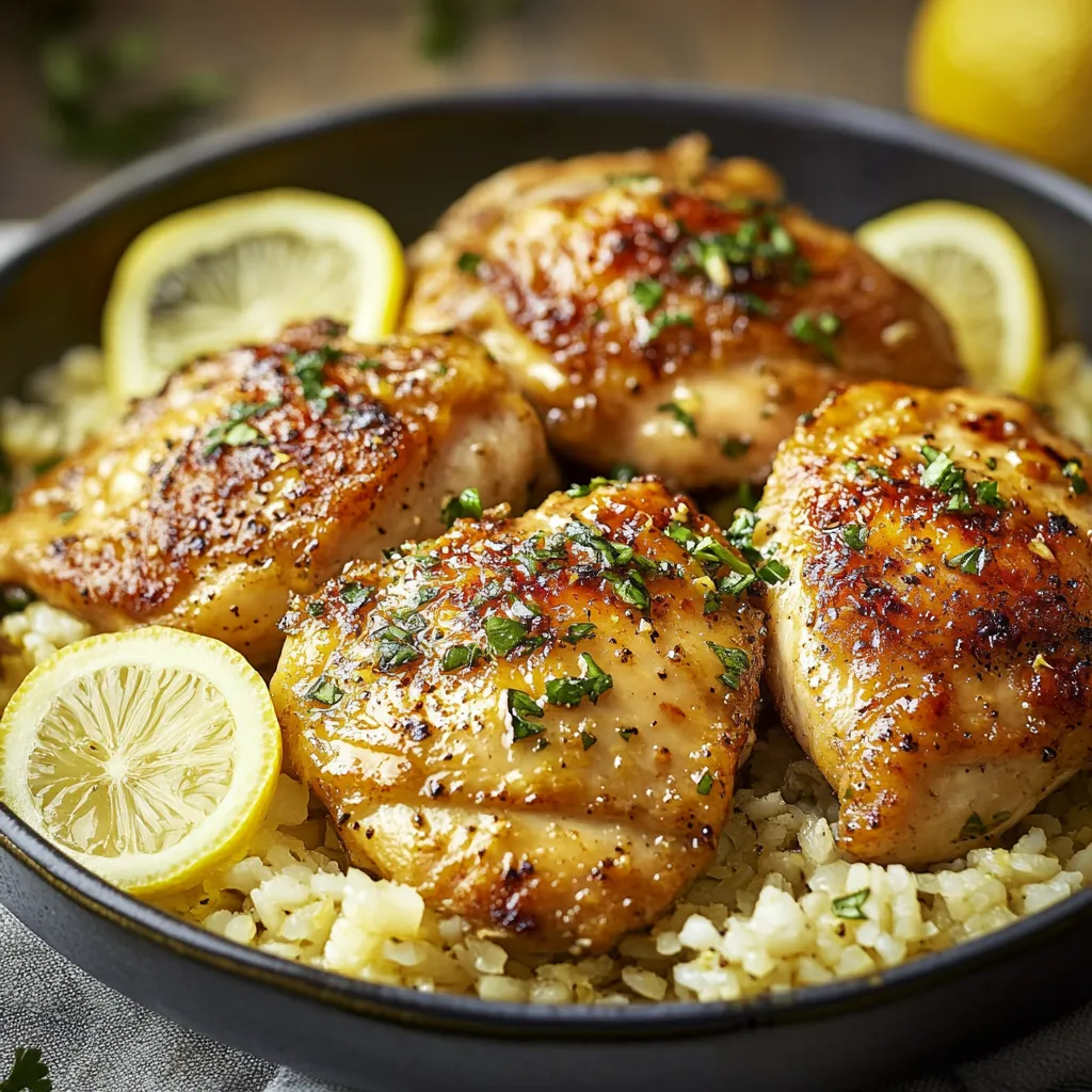 Easy Lemon Garlic Chicken Thighs