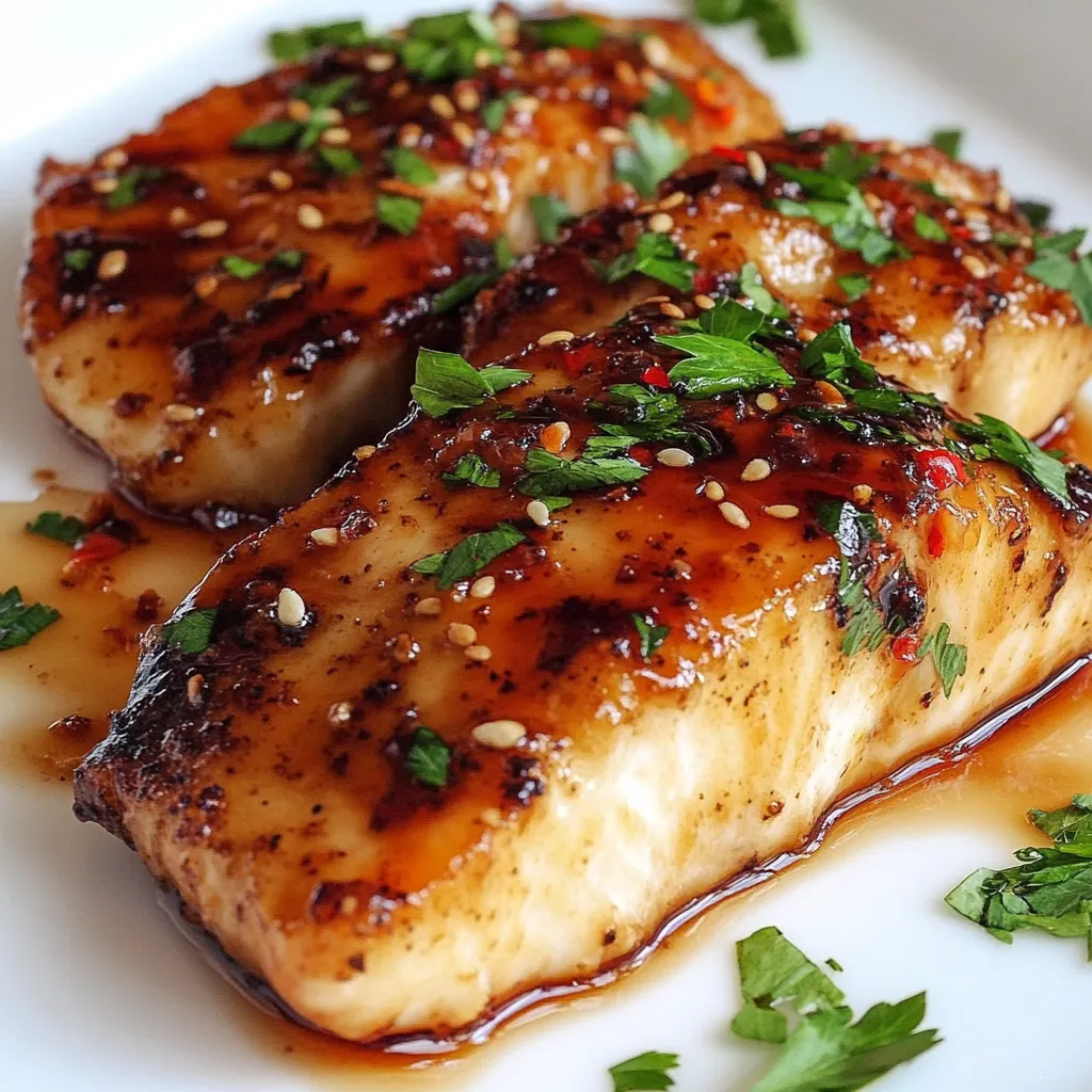 Close-up Rock Cod in Ginger Soy Sauce Marinade Recipe