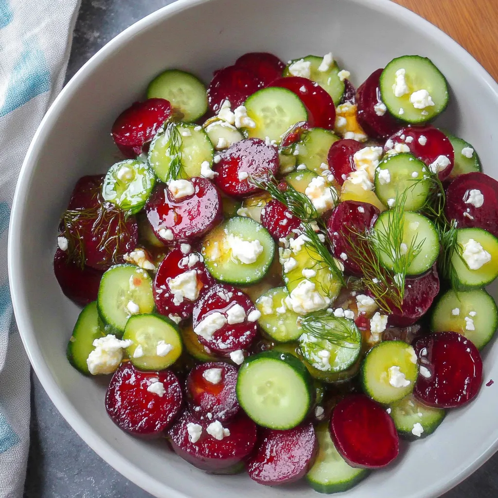 Fresh Beet and Cucumber Salad