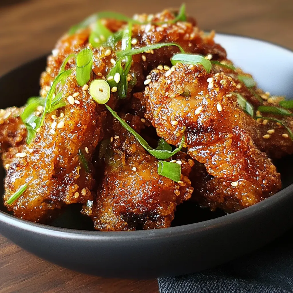 Crispy Dakgangjeong - Soy Garlic Fried Chicken