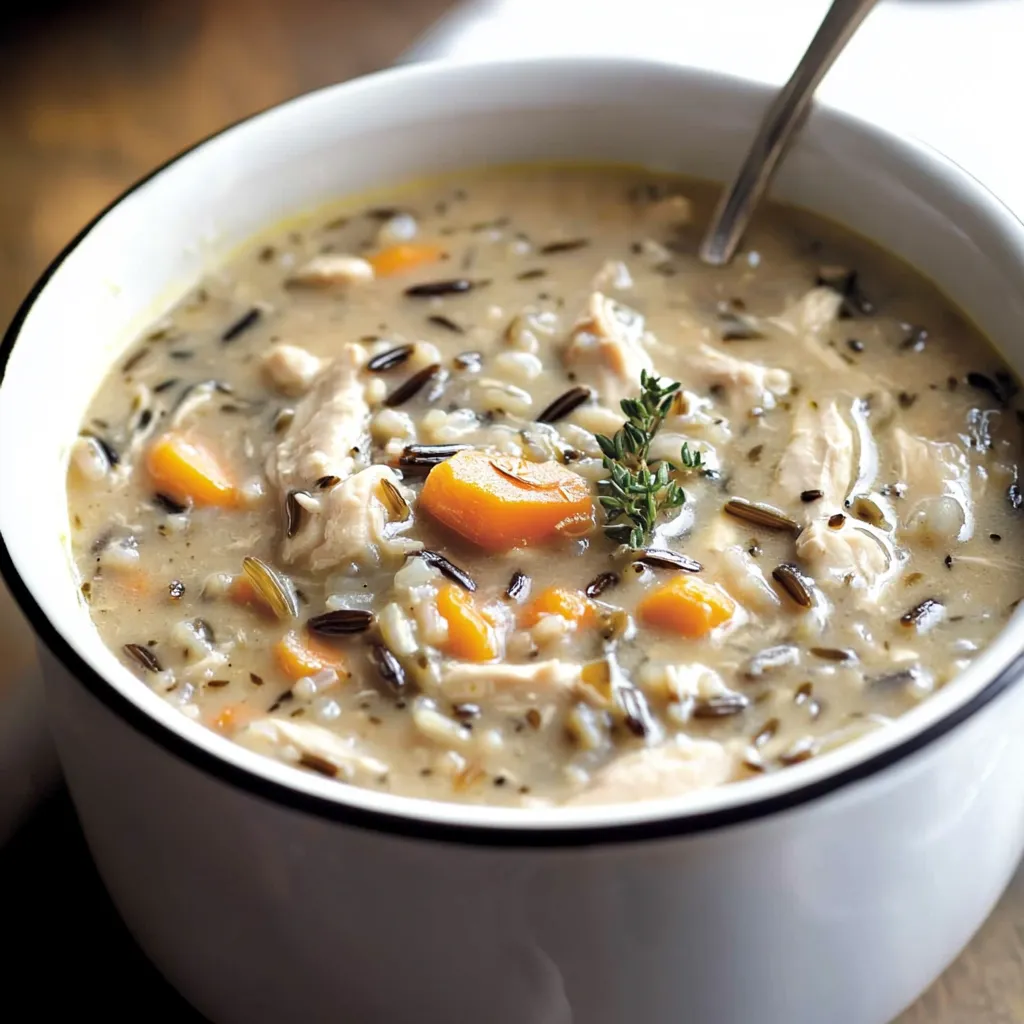 luscious Crockpot Chicken Wild Rice Soup