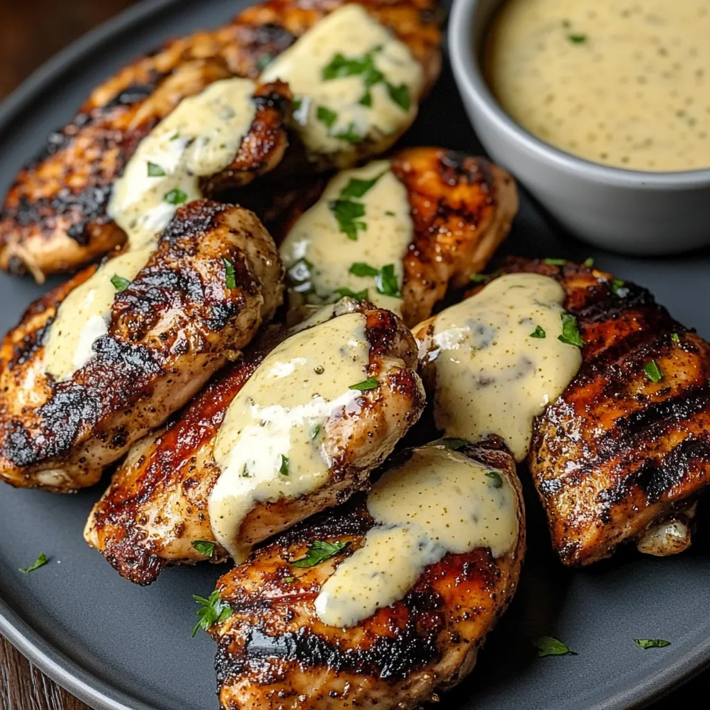 Cajun Grilled Chicken with Alabama White Sauce