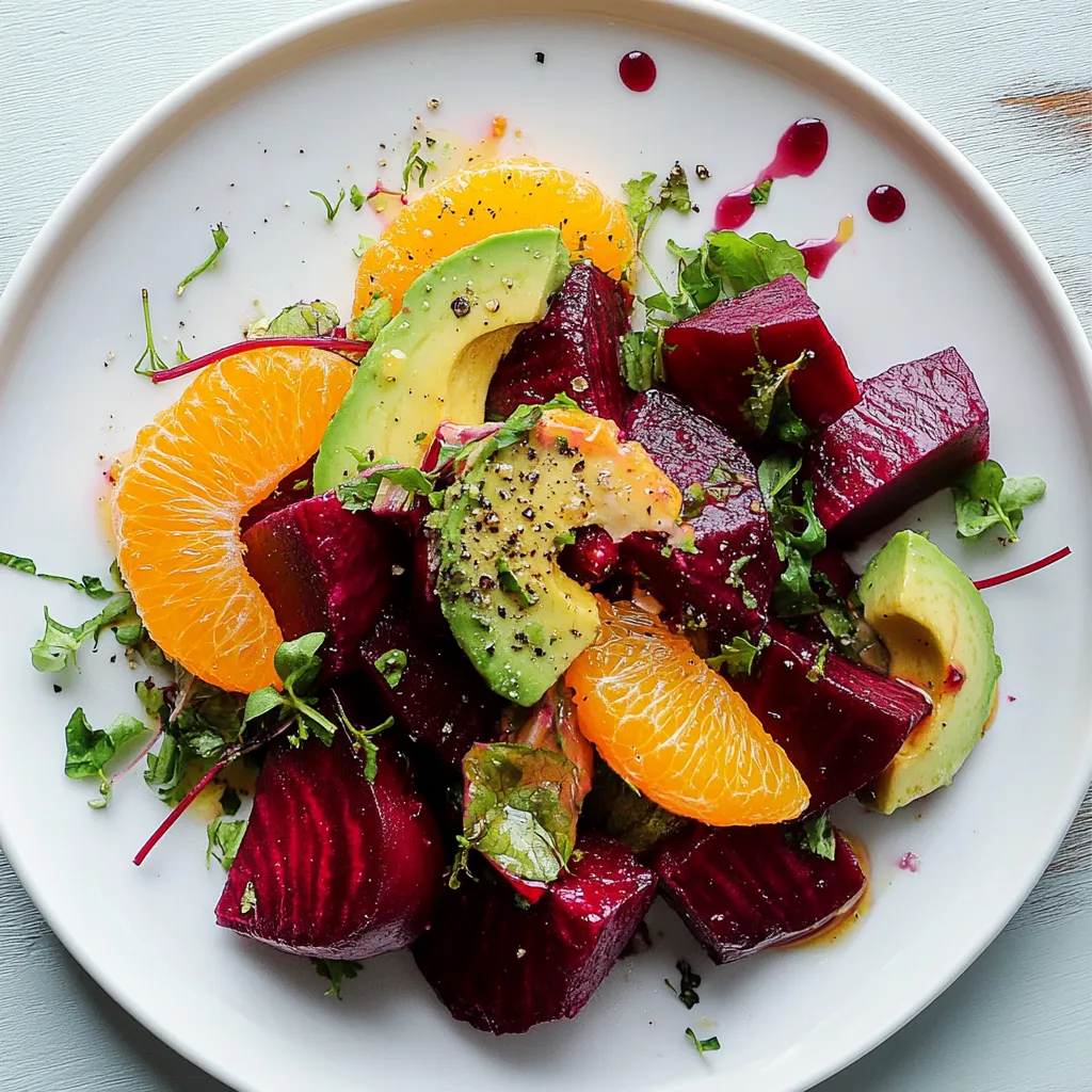 Roasted Beet Salad with Orange and Avocado