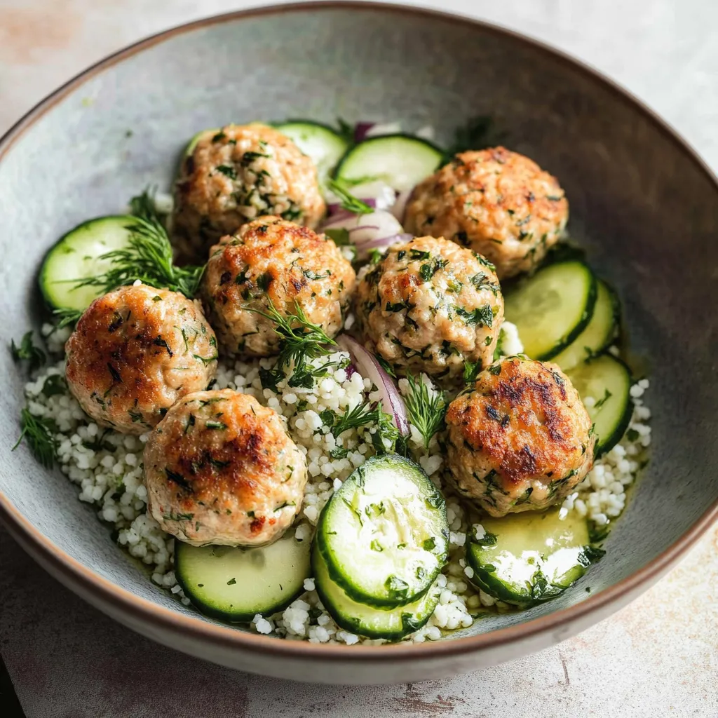 Savory Herby Greek Chicken Meatballs