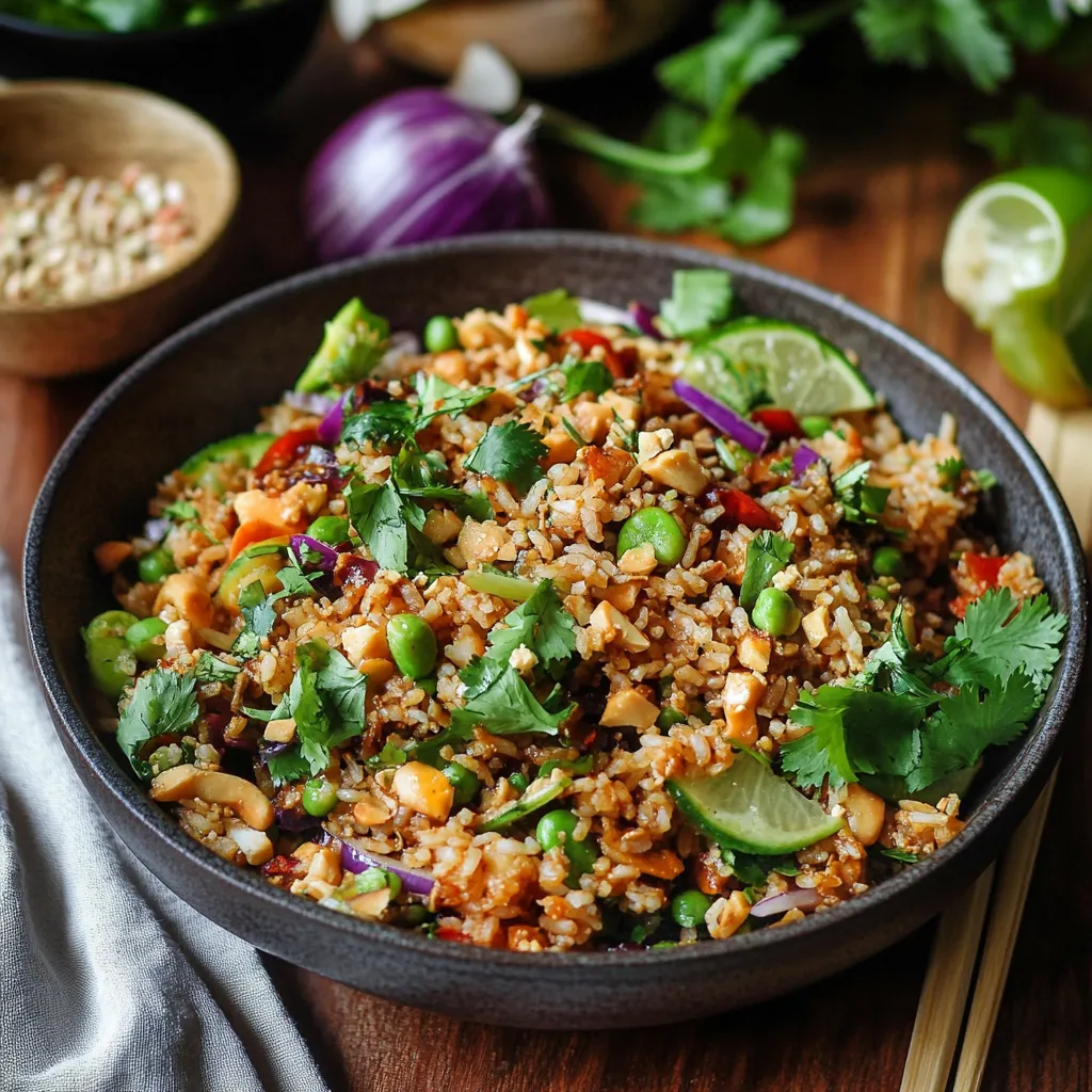 Satay Crispy Rice Salad