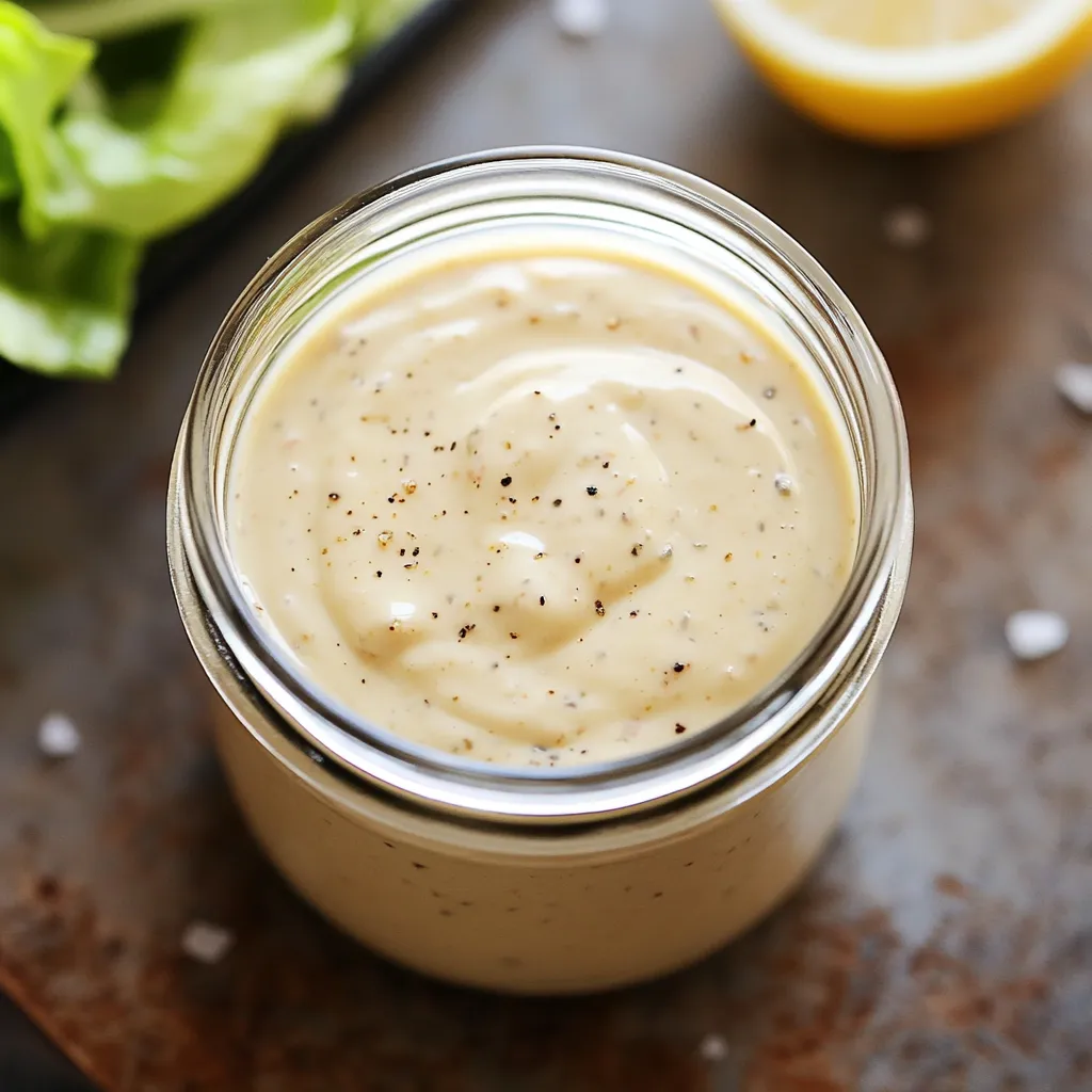 Close-up Caesar Dressing Recipe