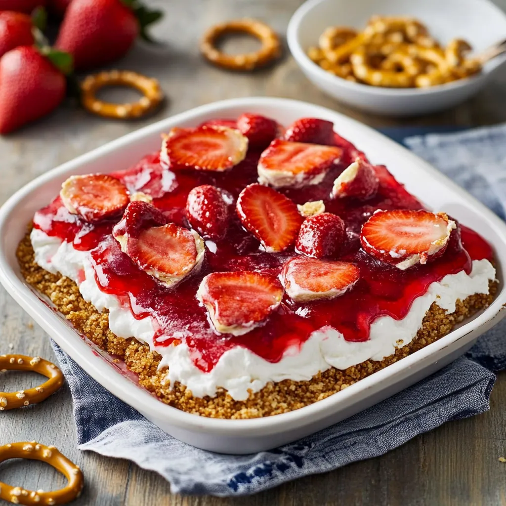 Easy Strawberry Pretzel Salad 2