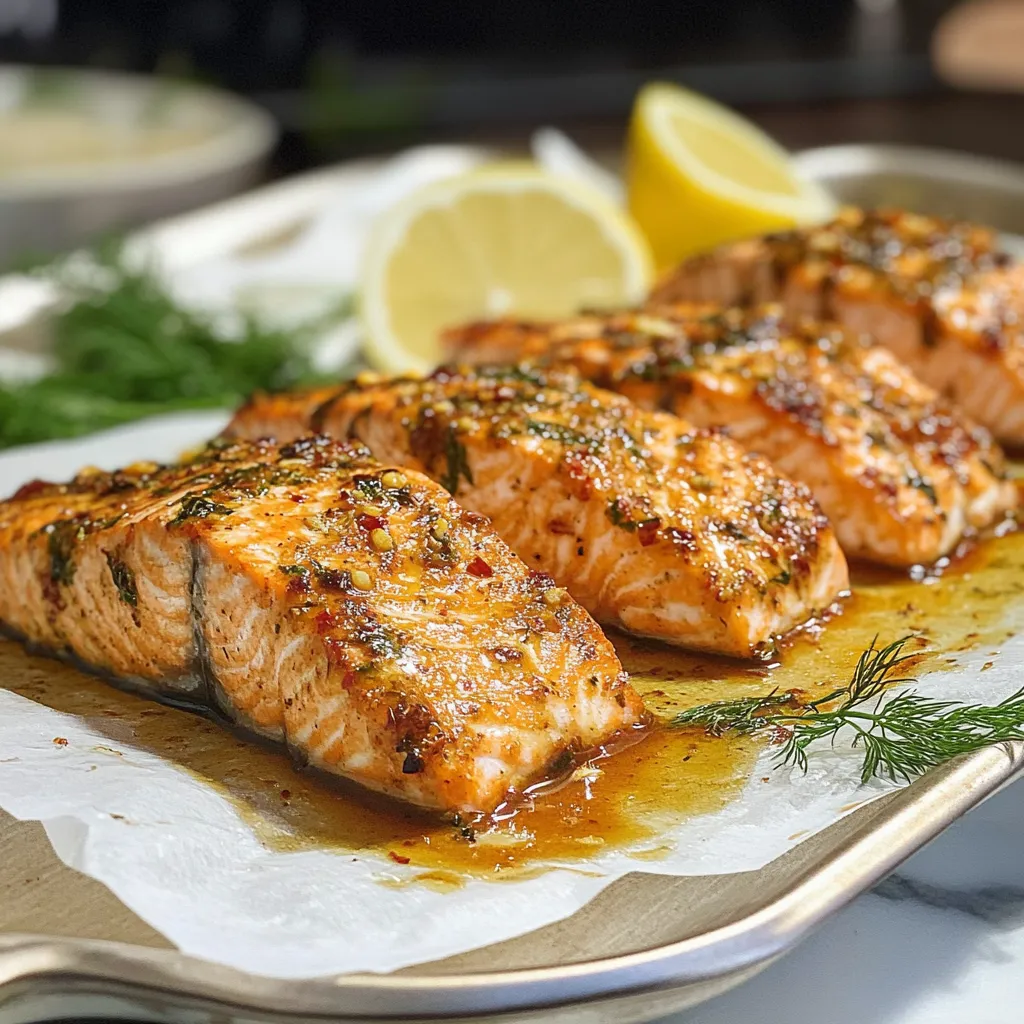 Close-up Dijon Salmon Recipe