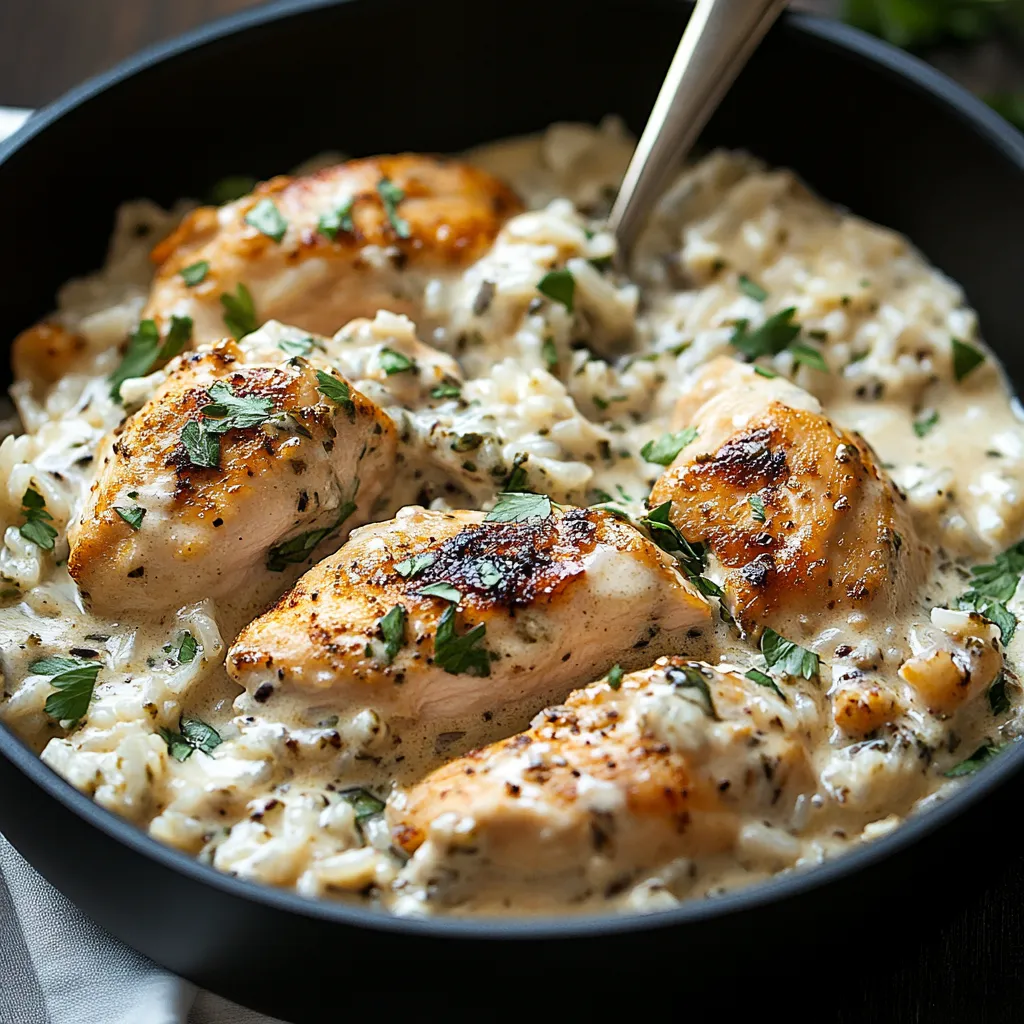 Easy Creamy Herb Chicken & Basmati Rice