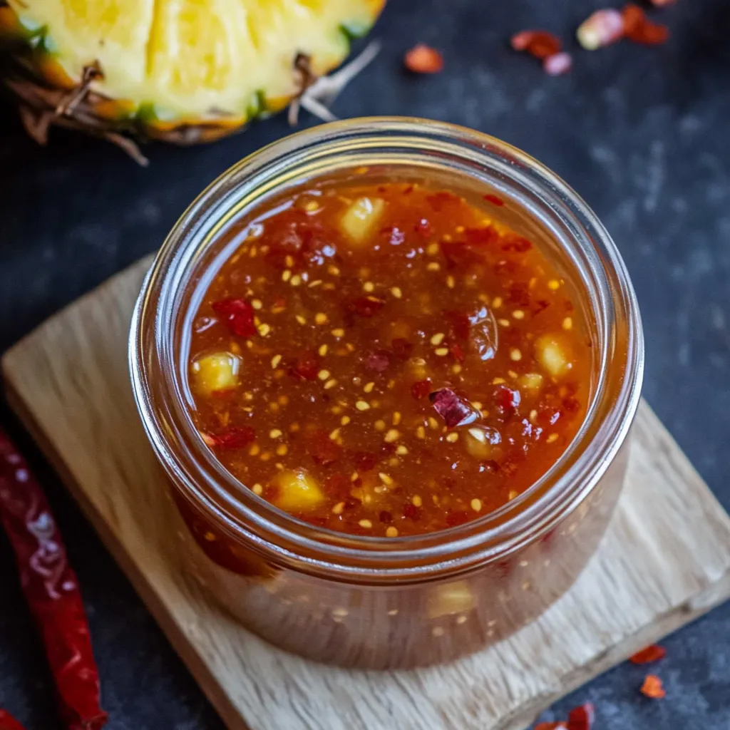 Close-up Sweet Chilli-Pineapple Sauce Recipe