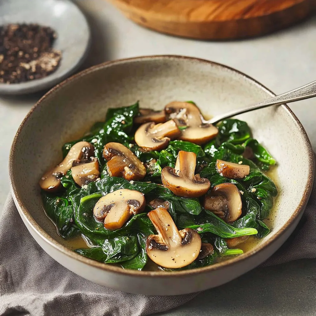 Amazing Sauteed Spinach and Mushrooms