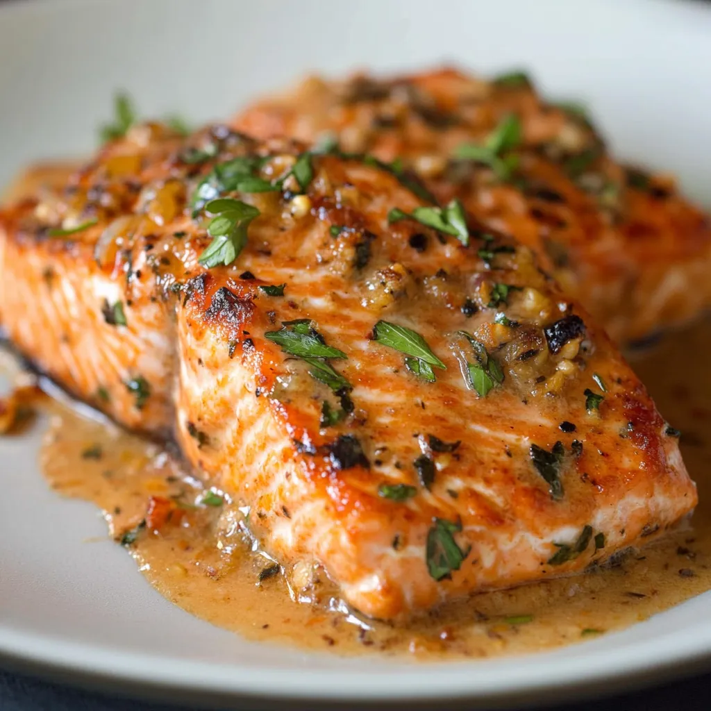 Close-up Marry Me Salmon Recipe