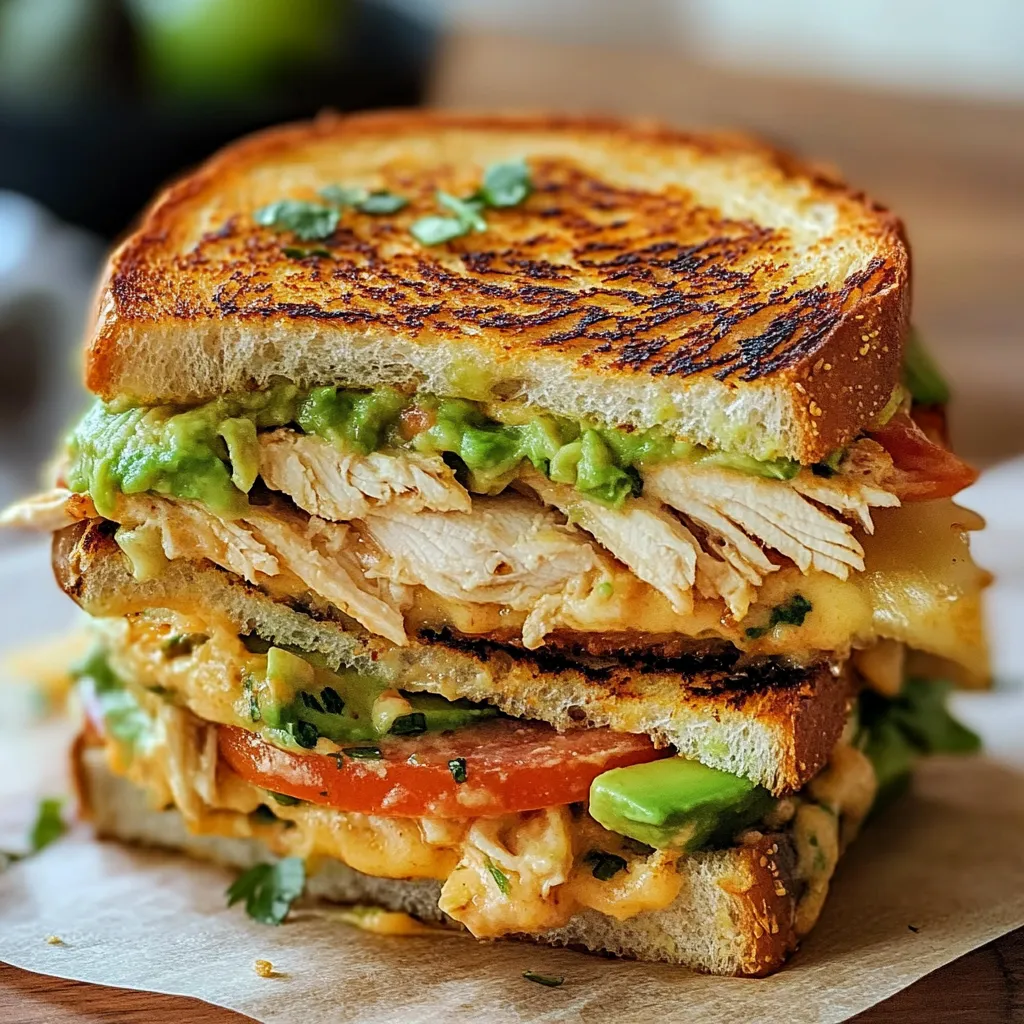 Delicious Chicken Avocado Melt Sandwich