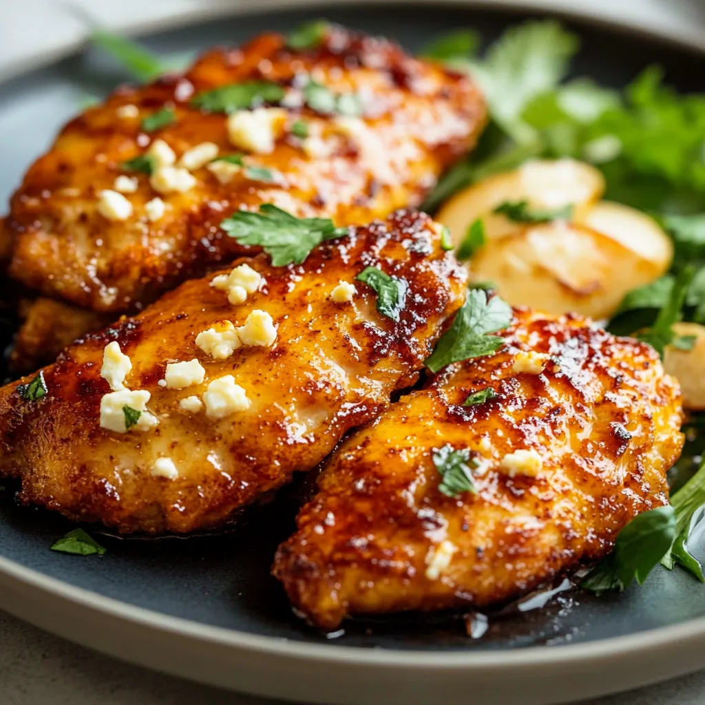 Crispy Hot Honey Feta Chicken