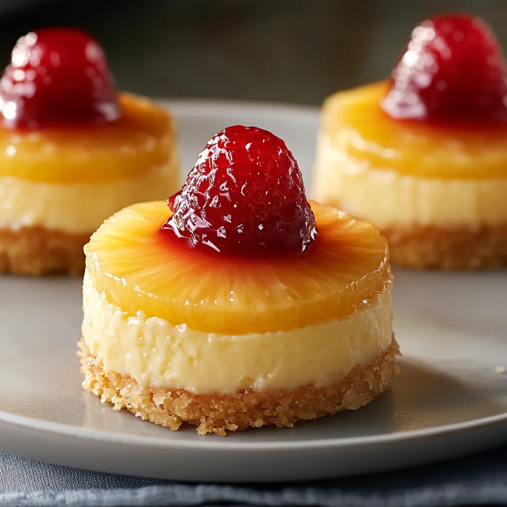 Easy Mini Pineapple Upside-Down Cheesecakes